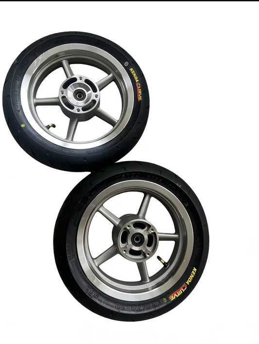 Chrome Supermoto Wheelset for Tuttio/Yozma/Mototec/Strike