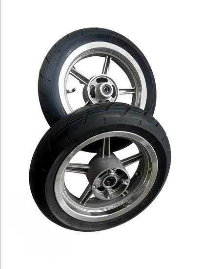 Chrome Supermoto Wheelset for Tuttio/Yozma/Mototec/Strike